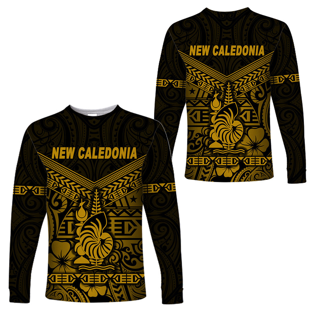 New Caledonia Long Sleeve Shirts Simple Style - Gold LT8 Unisex Gold - Polynesian Pride