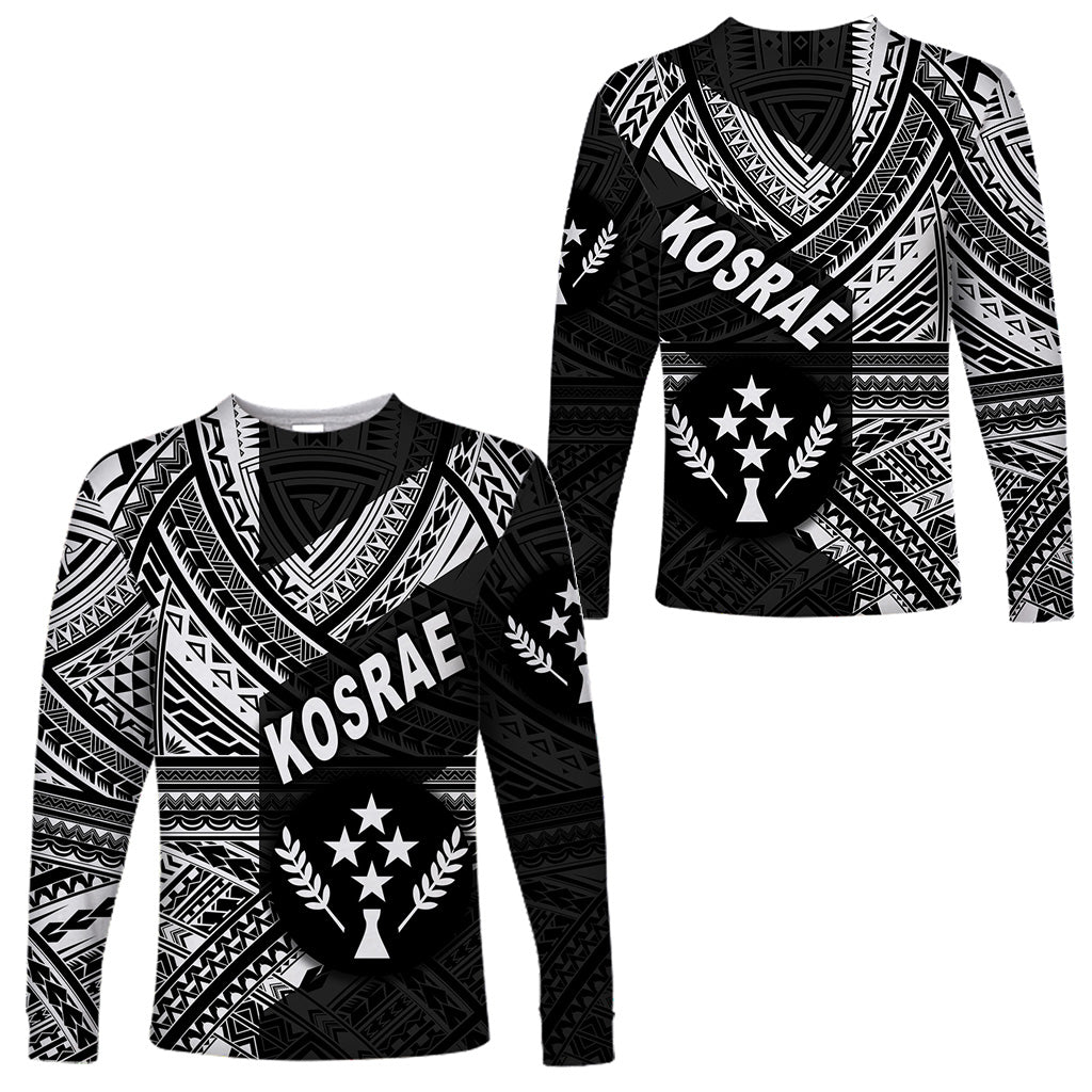 FSM Kosrae Long Sleeve Shirts Original Style - Black LT8 Unisex Black - Polynesian Pride