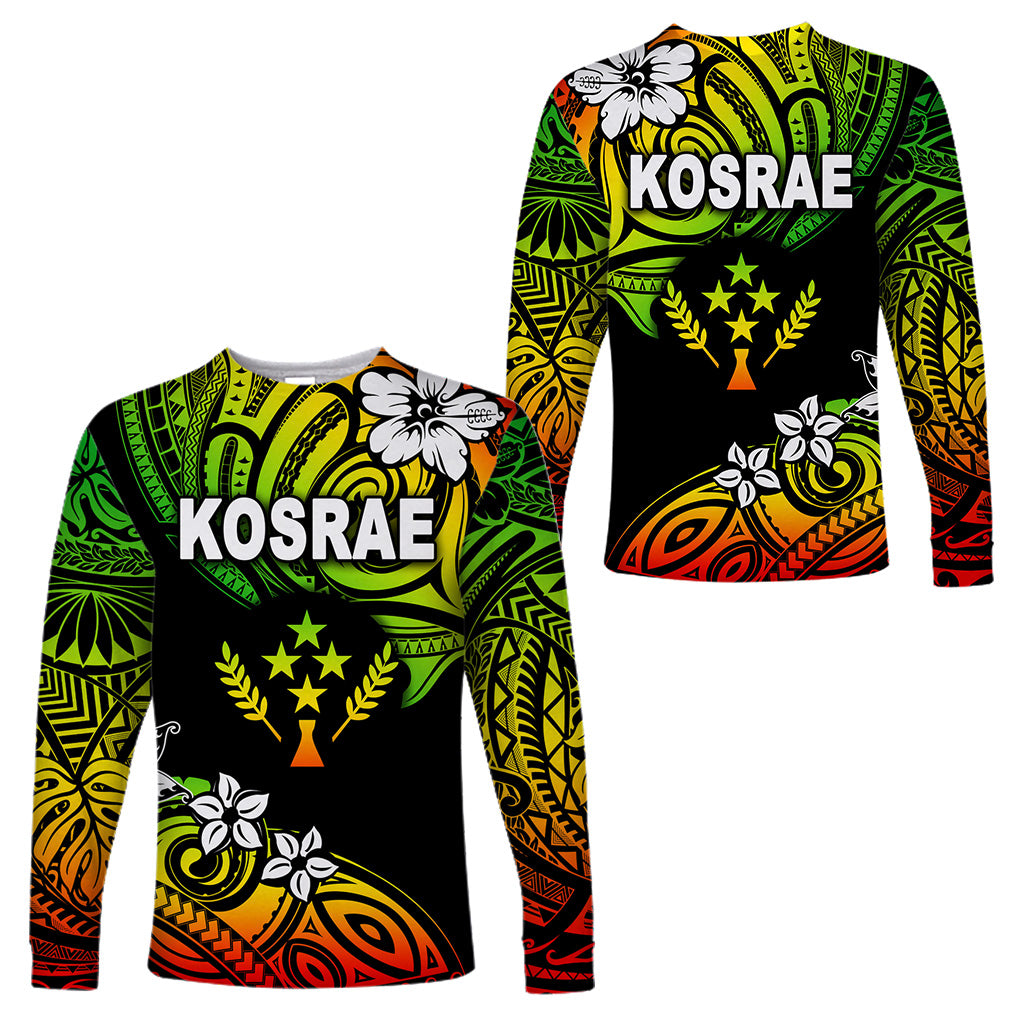 FSM Kosrae Long Sleeve Shirts Unique Vibes - Reggae LT8 Unisex Reggae - Polynesian Pride