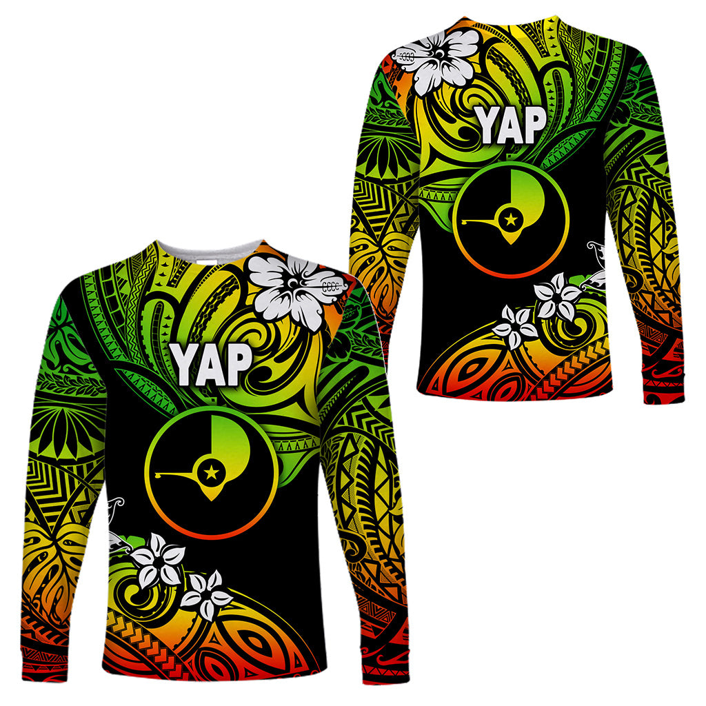 FSM Yap Long Sleeve Shirts Unique Vibes - Reggae LT8 Unisex Reggae - Polynesian Pride