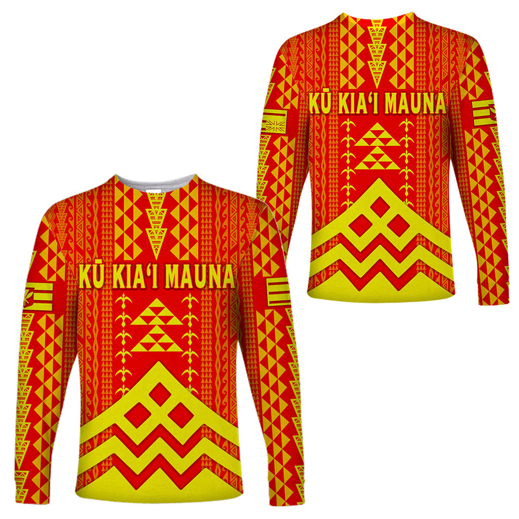 Hawaii Ku Kiai Mauna Long Sleeve Shirts We Are Mauna Kea Unique Vibes LT8 Unisex Red - Polynesian Pride