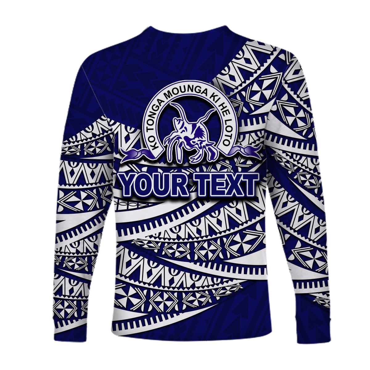 (Custom Personalised) Tupou College Long Sleeve Shirts Tonga Tribal LT6 - Polynesian Pride