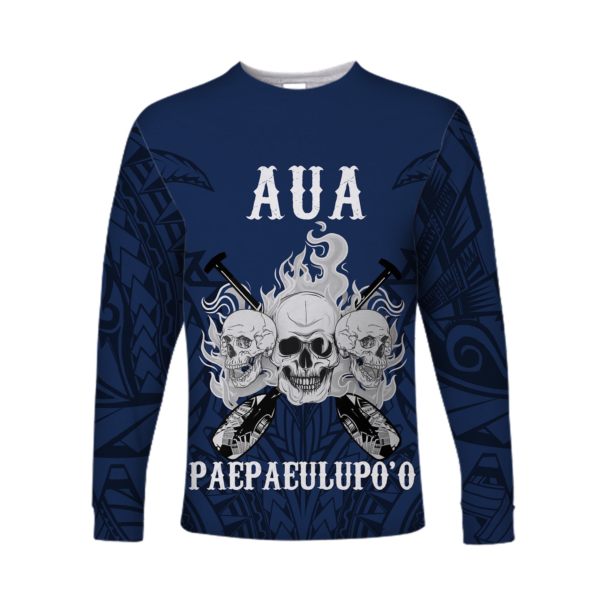 American Samoa Long Sleeve Shirts - Aua Paepaeulupoo Pride RLT6 Unisex Blue - Polynesian Pride