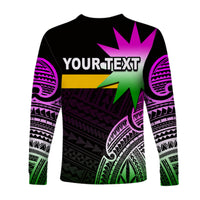 (Custom Personalised) Nauru Long Sleeve Shirts Flag In Heart No.2 LT6 - Polynesian Pride