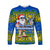Solomon Islands Christmas Long Sleeve Shirt Cool Santa Claus LT6 Unisex Blue - Polynesian Pride