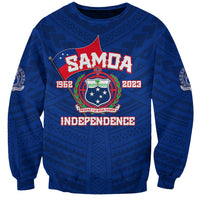 Samoa Independence Sweatshirt 2023 Blue Style LT6 Unisex Blue - Polynesian Pride