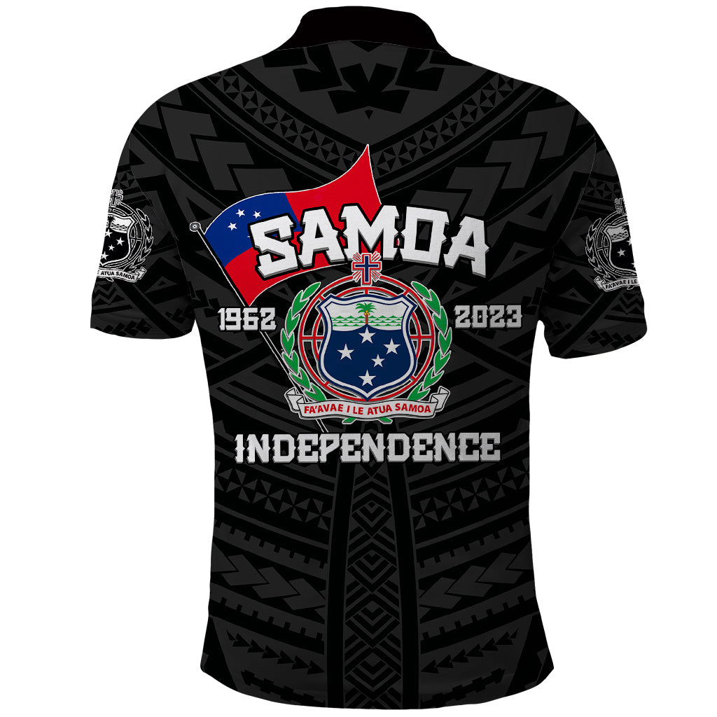 Samoa Independence Polo Shirt 2023 Black Style LT6 - Polynesian Pride