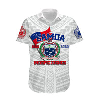 Samoa Independence Hawaiian Shirt 2023 White Style LT6 - Polynesian Pride