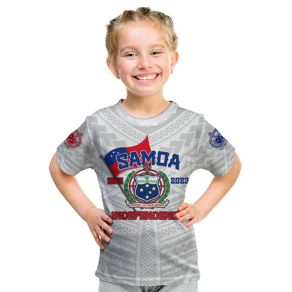Samoa Independence Kid T Shirt 2023 White Style LT6 Youth XL Size14 - Polynesian Pride