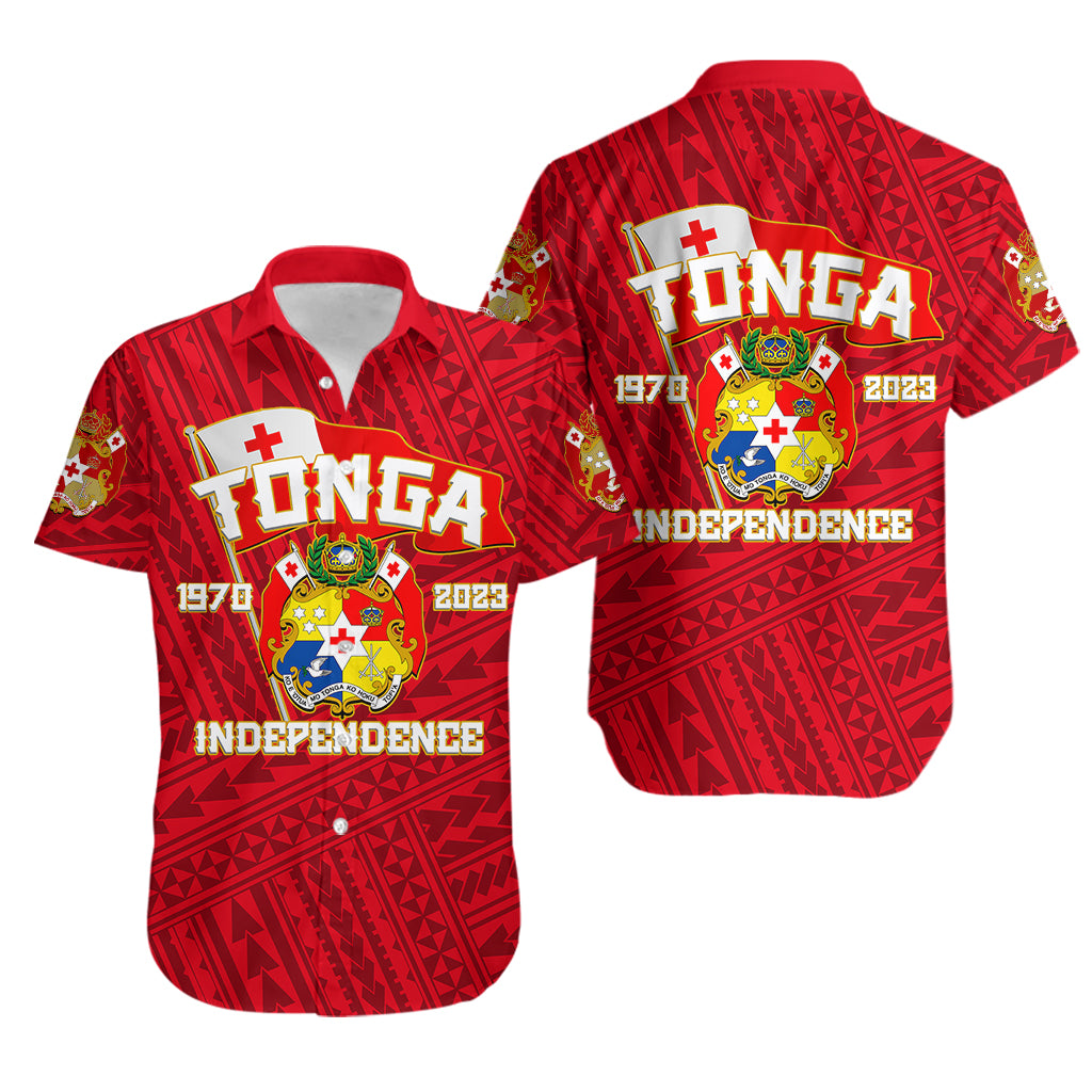 Tonga Independence Hawaiian Shirt 2023 Red Style LT6 Red - Polynesian Pride