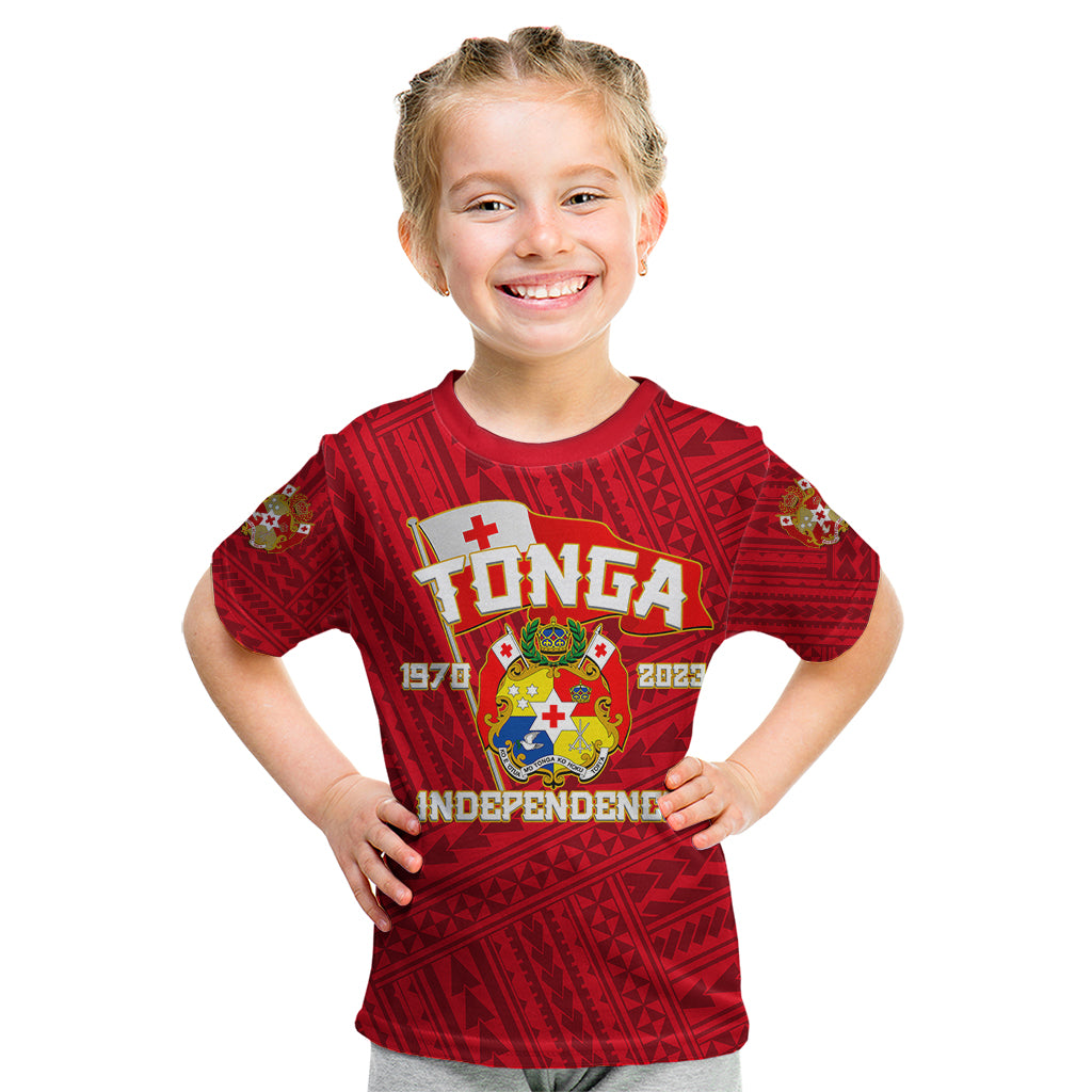 Tonga Independence Kid T Shirt 2023 Red Style LT6 Youth XL Size14 - Polynesian Pride