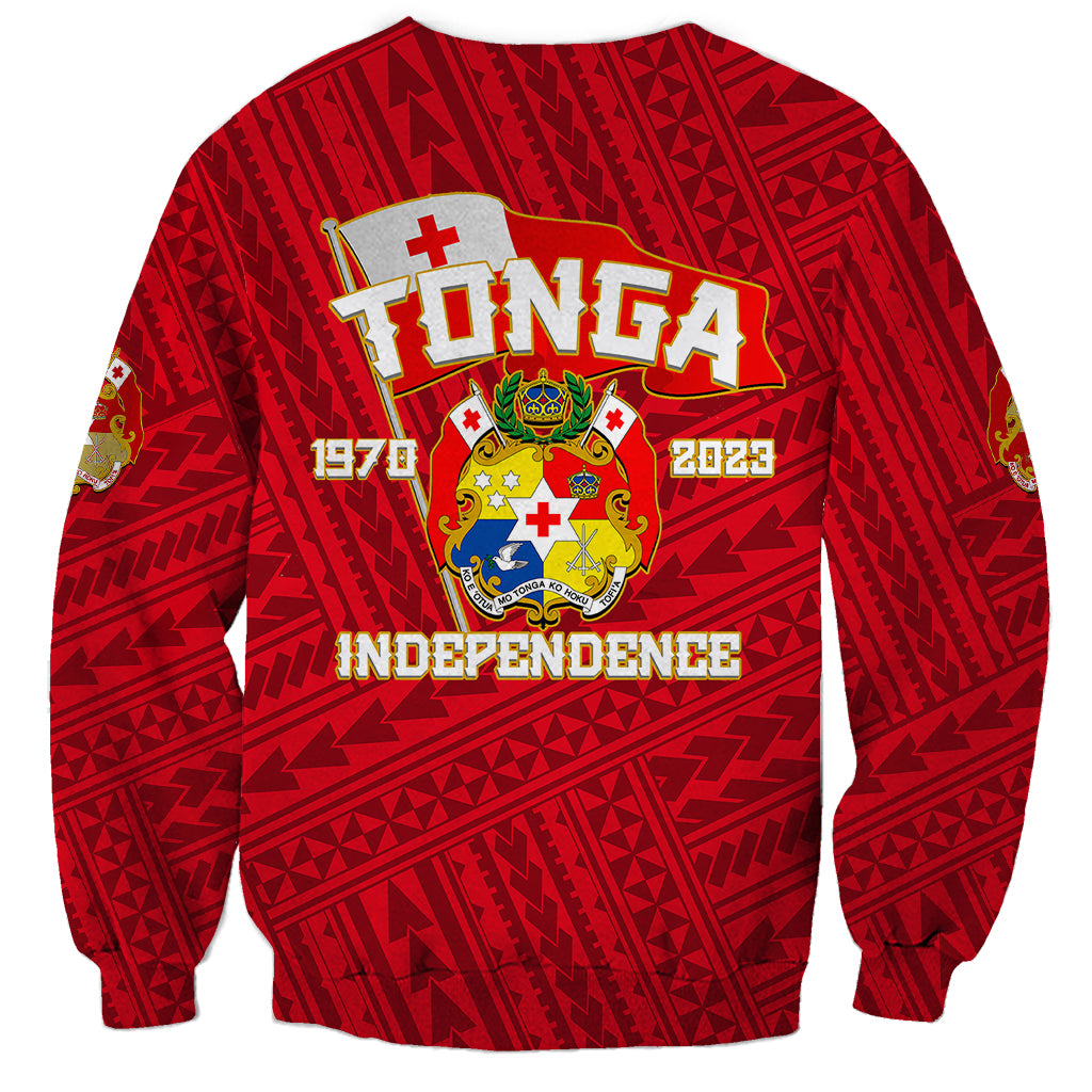 Tonga Independence Sweatshirt 2023 Red Style LT6 - Polynesian Pride