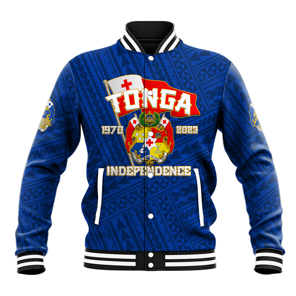 Tonga Independence Baseball Jacket 2023 Blue Style LT6 Unisex Blue - Polynesian Pride