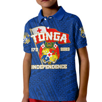 Tonga Independence Kid Polo Shirt 2023 Blue Style LT6 Kid Blue - Polynesian Pride