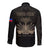 (Custom Personalised) Haiti Long Sleeve Button Shirt Polynesian Neg Maron Black Style LT6 - Polynesian Pride