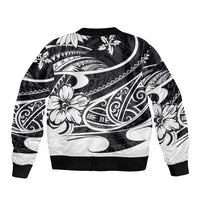 Polynesian Tribal Bomber Jacket Black LT6 - Polynesian Pride