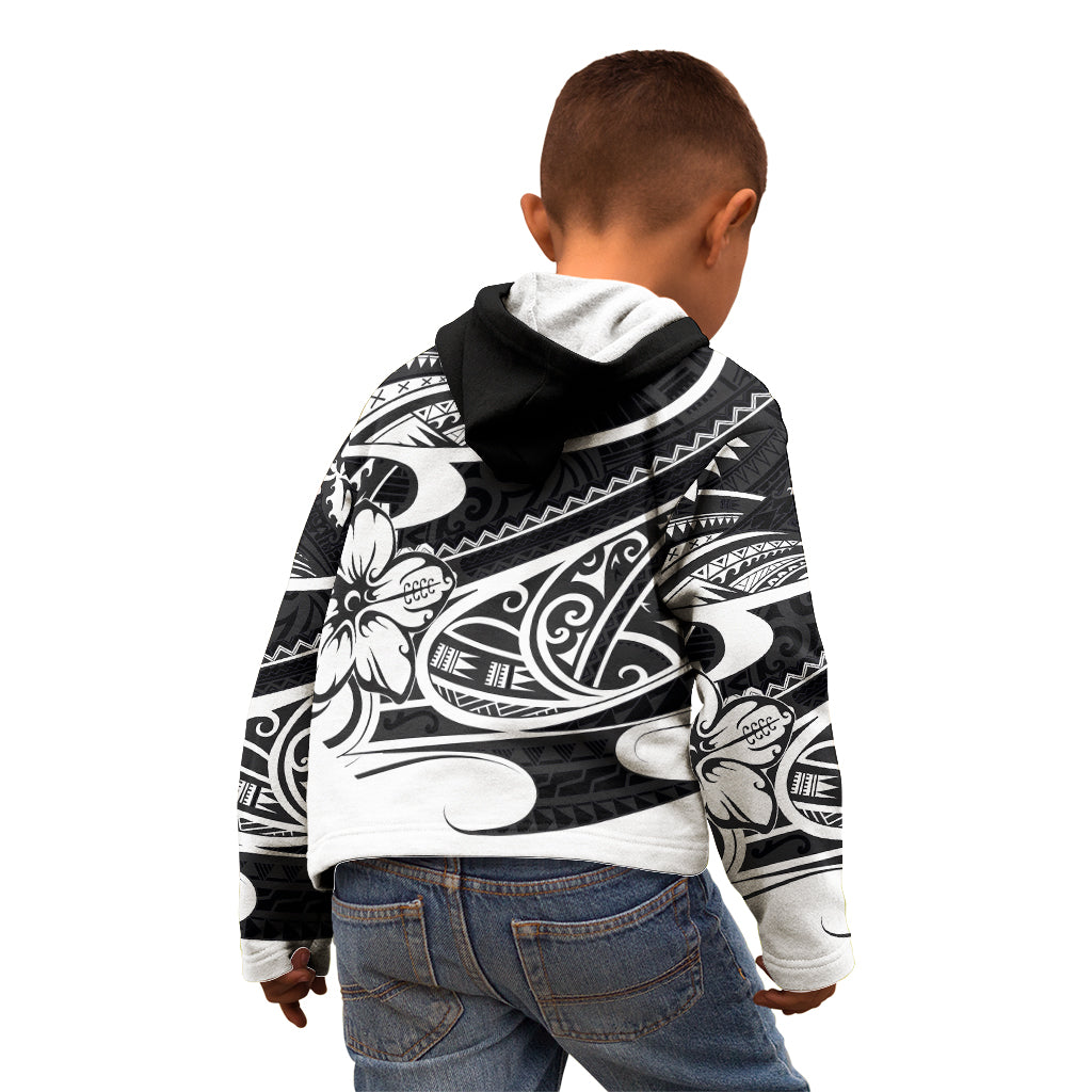 Polynesian Tribal Kid Hoodie Black LT6 - Polynesian Pride