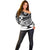 Polynesian Tribal Off Shoulder Sweater Black LT6 - Polynesian Pride