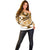 Polynesian Tribal Off Shoulder Sweater Gold LT6 - Polynesian Pride
