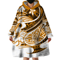 Polynesian Tribal Wearable Blanket Hoodie Gold LT6 - Polynesian Pride