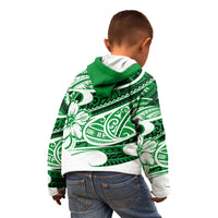 Polynesian Tribal Kid Hoodie Green LT6 - Polynesian Pride