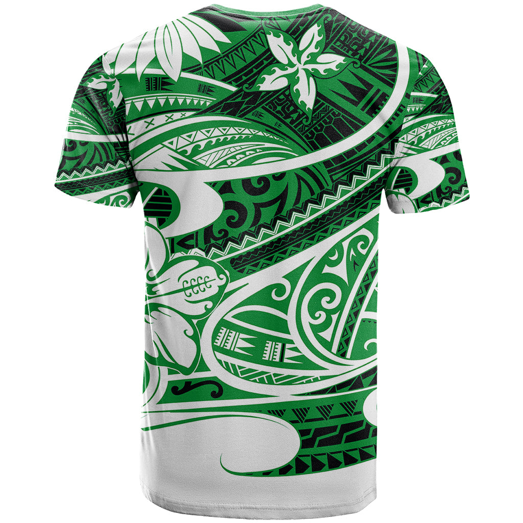 Polynesian Tribal T Shirt Green LT6 - Polynesian Pride
