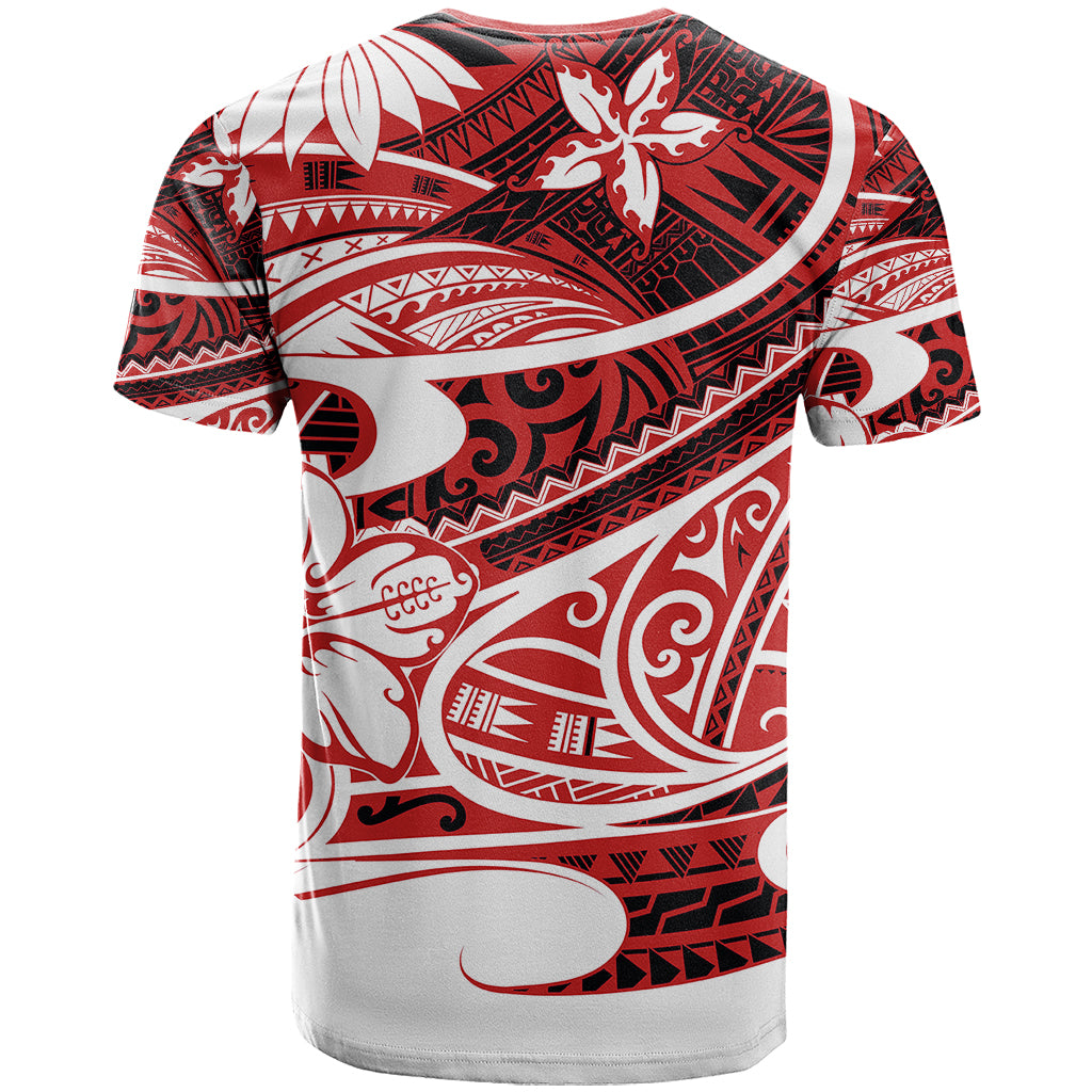 Polynesian Tribal T Shirt Red LT6 - Polynesian Pride