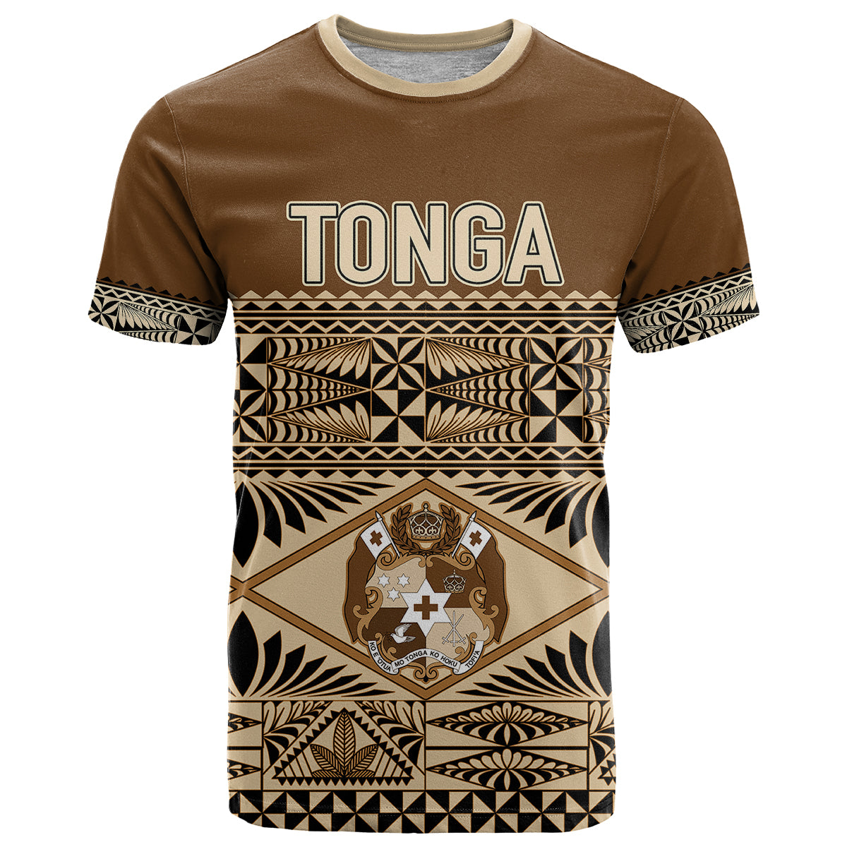 Custom Tonga Independence Day T Shirt Ngatu Tapa Style LT7 Brown - Polynesian Pride
