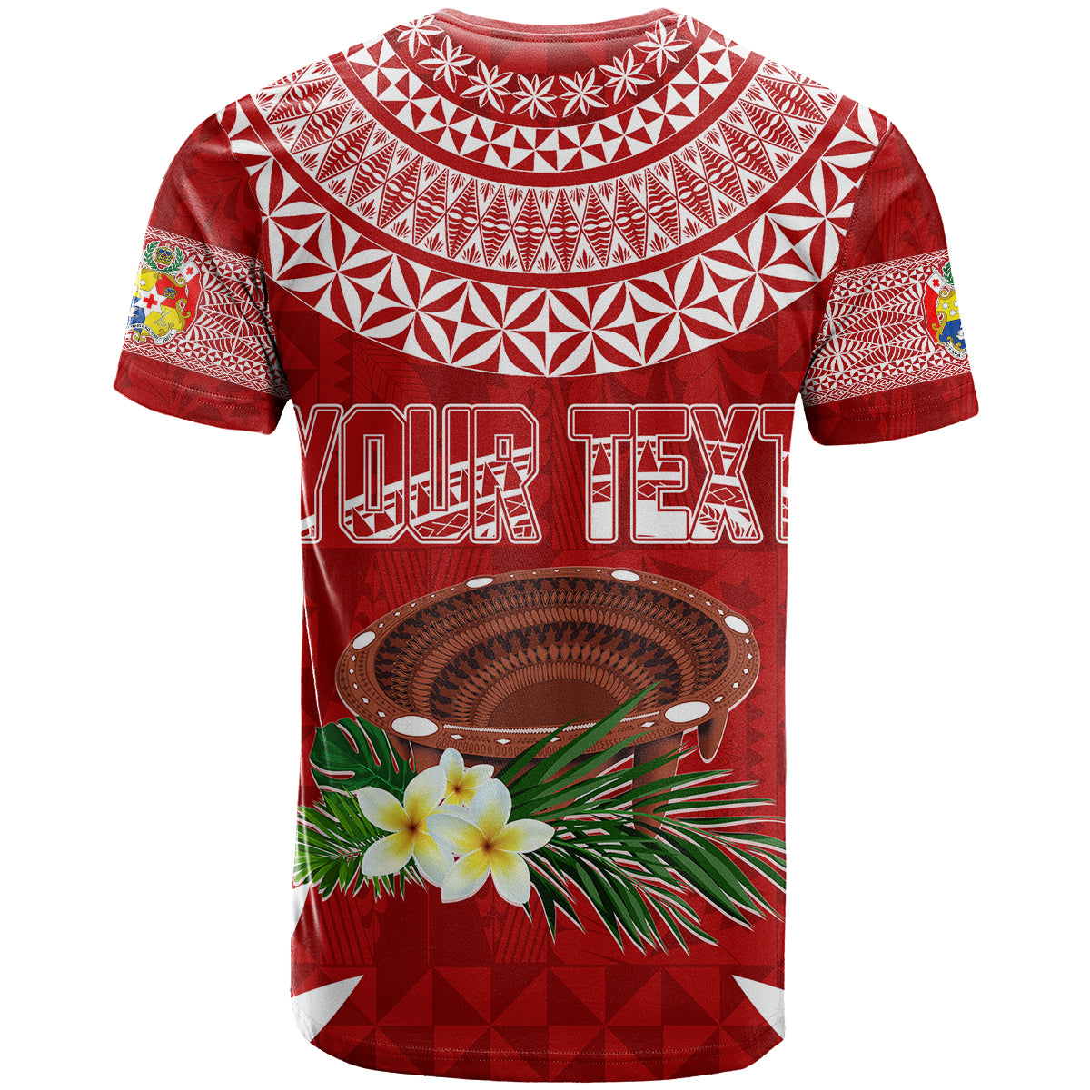 Custom Tonga Independence Day T Shirt Kumete Kava Bowl With Plumeria LT7 - Polynesian Pride
