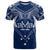 Custom Samoa Independence Day T Shirt Chest Tattoo Symbolic Style LT7 Blue - Polynesian Pride