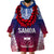 Personalised Samoa Independence Day Wearable Blanket Hoodie Ula Fala Gradient Color LT7 - Polynesian Pride