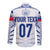 Personalised Samoa Rugby Long Sleeve Button Shirt Manu Samoa Gradient White LT7 - Polynesian Pride
