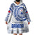 Personalised Samoa Rugby Wearable Blanket Hoodie Manu Samoa Gradient White LT7 - Polynesian Pride