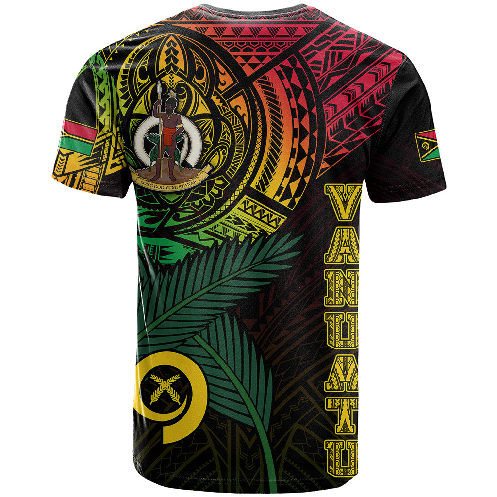 Custom Vanuatu T Shirt Turtle Chest Tattoo Flag Color LT7 - Polynesian Pride