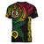 Personalised Vanuatu Women V Neck T Shirt Turtle Chest Tattoo Flag Color LT7 - Polynesian Pride