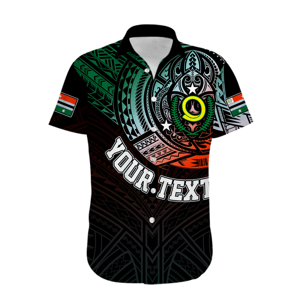 Personalised Vanuatu Hawaiian Shirt Turtle Chest Tattoo Flag Color - Penama LT7 - Polynesian Pride