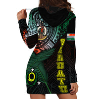 Personalised Vanuatu Hoodie Dress Turtle Chest Tattoo Flag Color - Penama LT7 - Polynesian Pride