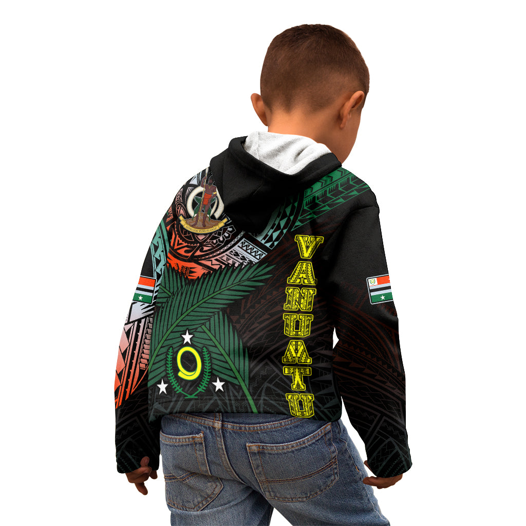 Personalised Vanuatu Kid Hoodie Turtle Chest Tattoo Flag Color - Penama LT7 - Polynesian Pride