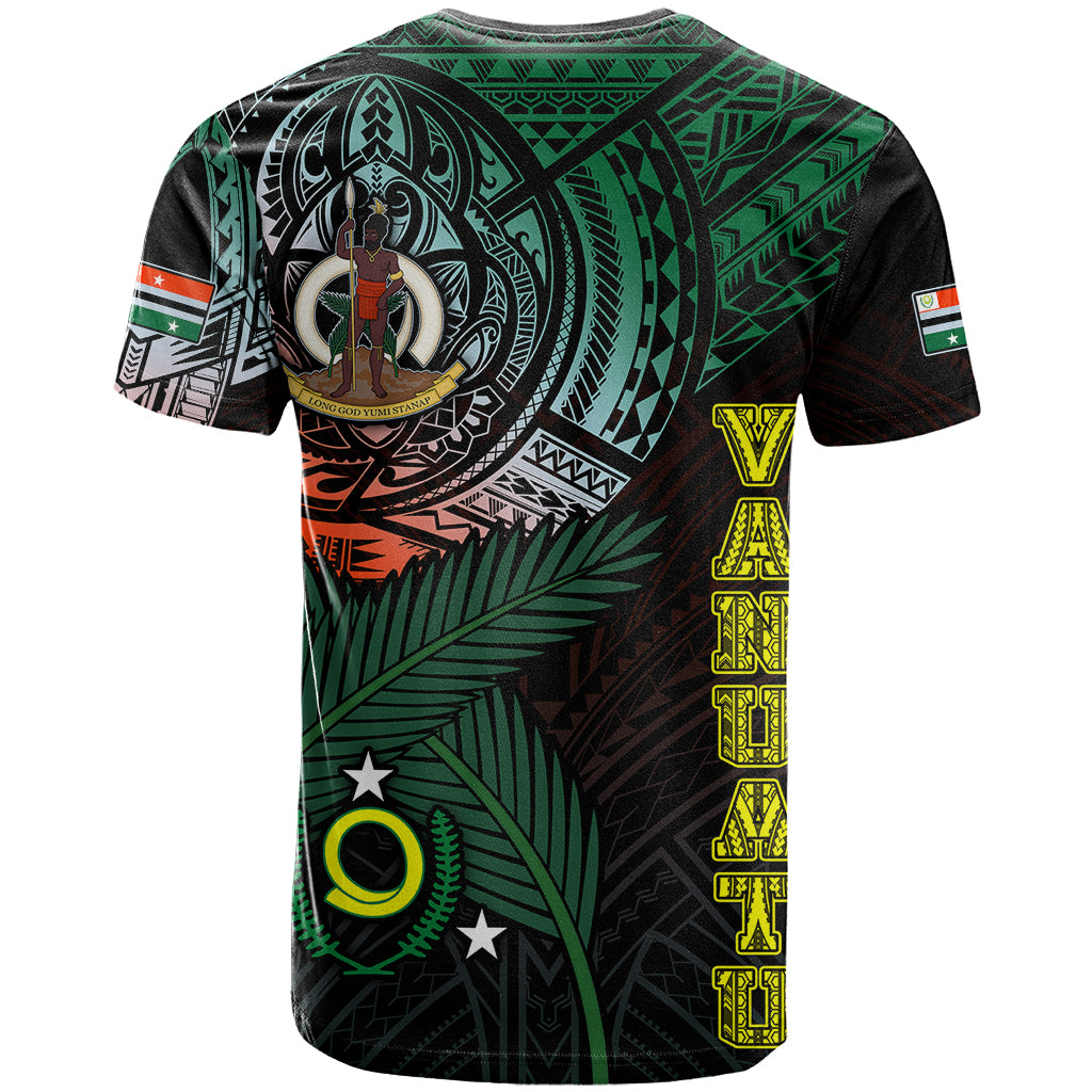 Custom Vanuatu T Shirt Turtle Chest Tattoo Flag Color Penama LT7 - Polynesian Pride