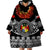 (Custom Personalised) Tonga Emancipation Day Wearable Blanket Hoodie Independence Day - Fancy Kahoa Heilala Flower - Black LT8 - Polynesian Pride