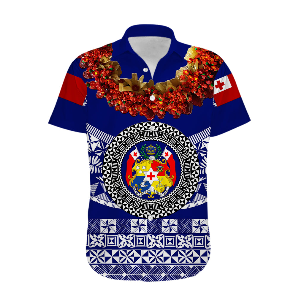 (Custom Personalised) Tonga Emancipation Day Hawaiian Shirt Independence Day - Fancy Kahoa Heilala Flower - Blue LT8 - Polynesian Pride