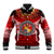 (Custom Personalised) Tonga Emancipation Day Baseball Jacket Independence Day - Fancy Kahoa Heilala Flower - Gradient LT8 Unisex Black - Polynesian Pride
