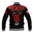 (Custom Personalised) Tonga Emancipation Day Baseball Jacket Independence Day - Unique Kahoa Heilala Flower - Black LT8 - Polynesian Pride