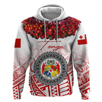Custom Tonga Hoodie Emancipation Day Kupesi Kahoa Heilala Flower White LT8 - Polynesian Pride