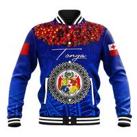 (Custom Personalised) Tonga Emancipation Day Baseball Jacket Independence Day - Kupesi Kahoa Heilala Flower - Blue LT8 Unisex Blue - Polynesian Pride