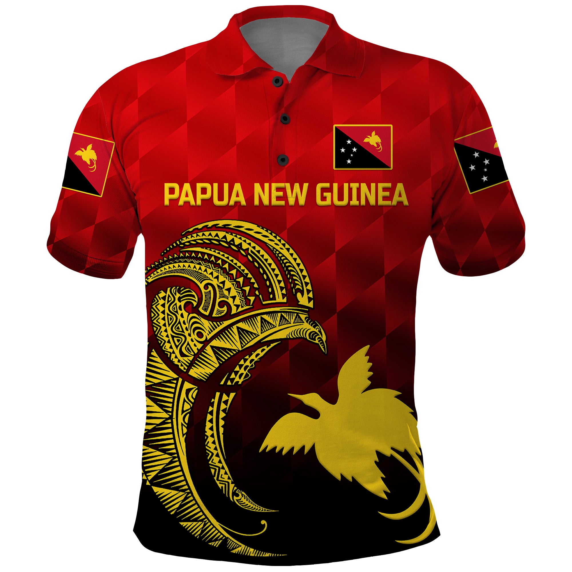 Custom Papua New Guinea Barramundis Cricket Polo Shirt Birds Of Paradise Paradisaea Raggiana Original Red LT8 Red - Polynesian Pride