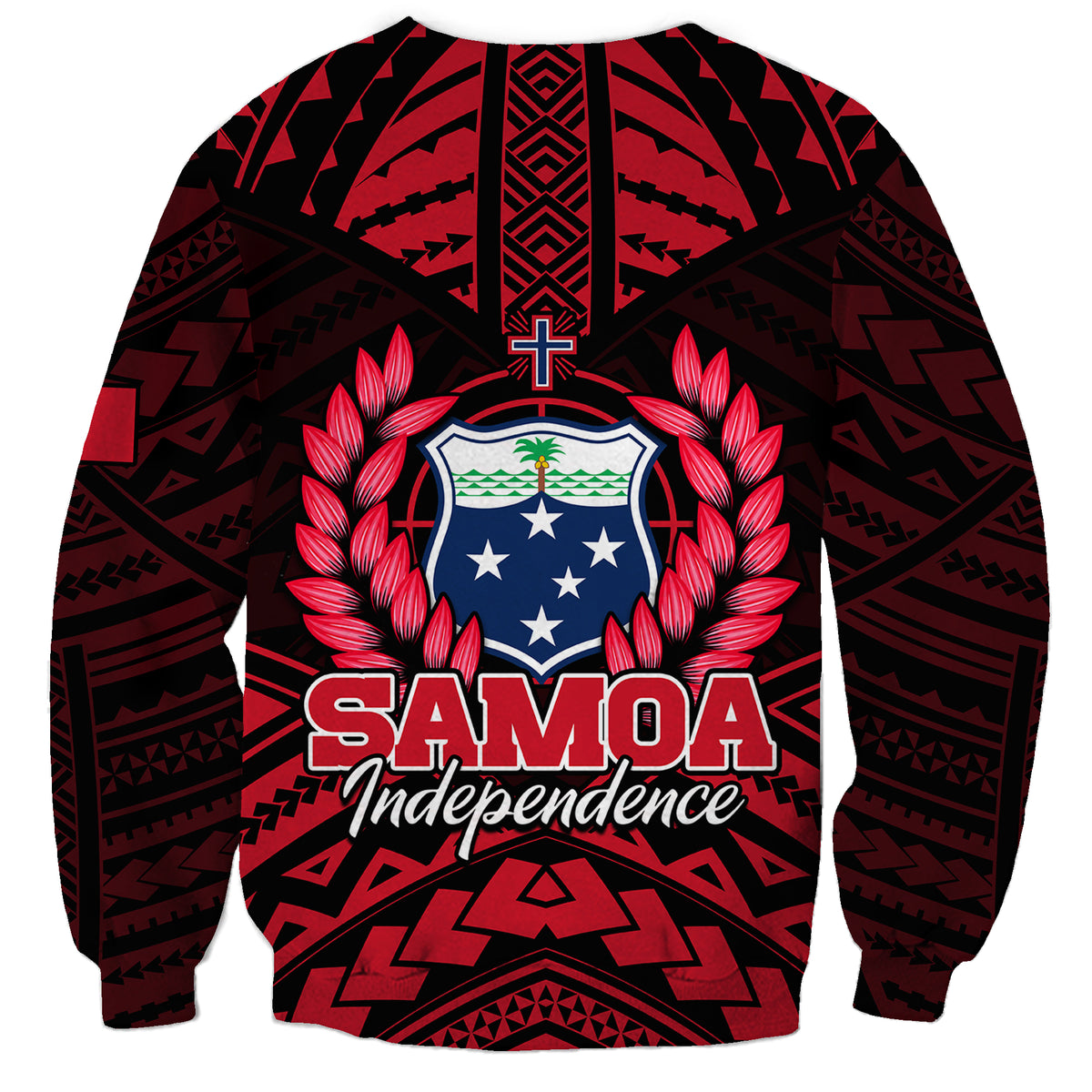 Samoa Independence Day Sweatshirt Ulafa Polynesian Unique Red No3 LT9 - Polynesian Pride