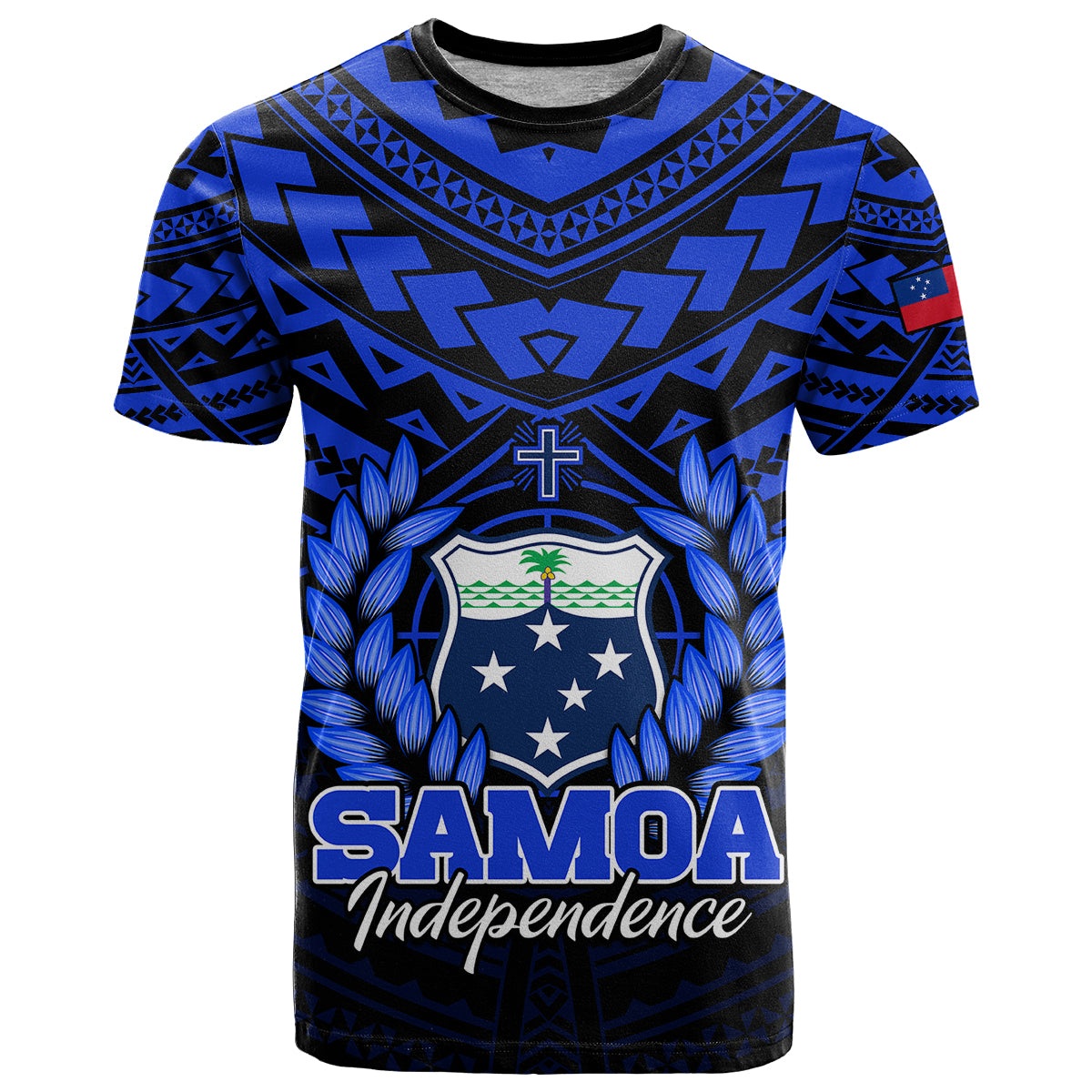 Samoa Independence Day T Shirt Ulafa Polynesian Unique Blue No1 LT9 Blue - Polynesian Pride
