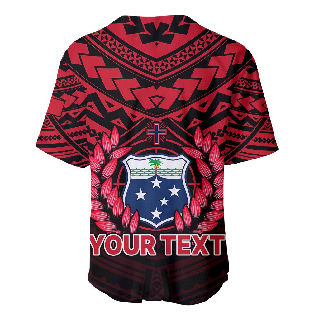 (Custom Personalised) Samoa Independence Day Baseball Jersey Ulafa Polynesian Unique Red No1 LT9 - Polynesian Pride
