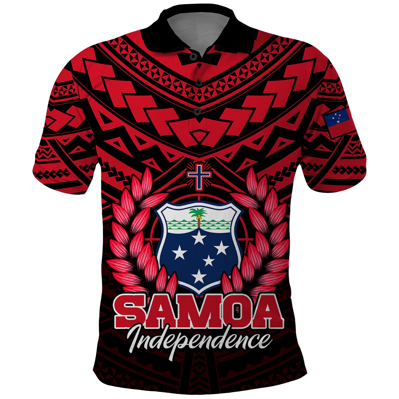 Custom Samoa Independence Day Polo Shirt Ulafa Polynesian Unique Red No1 LT9 Red - Polynesian Pride